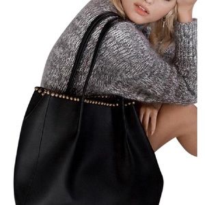 B-Low the Belt Studded Tote in Black